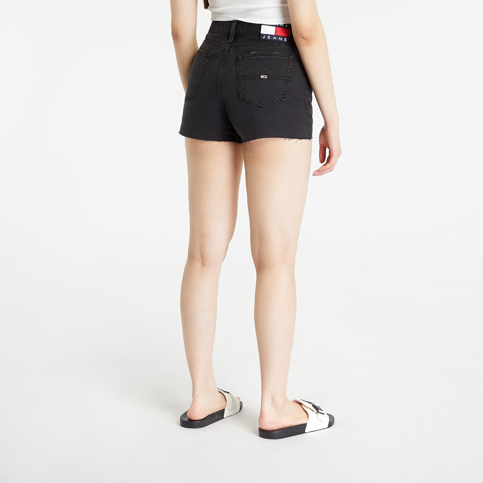 Šortky Tommy Jeans Hot Pant Shorts Denim Black