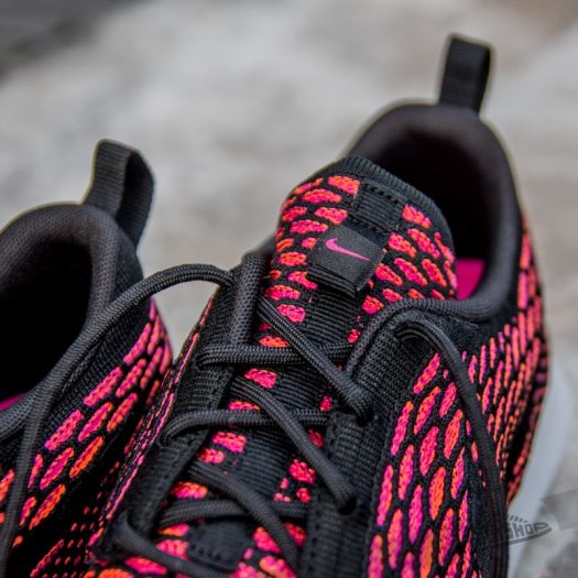 Shoes Nike Flyknit Rosherun Black White Fireberry Footshop