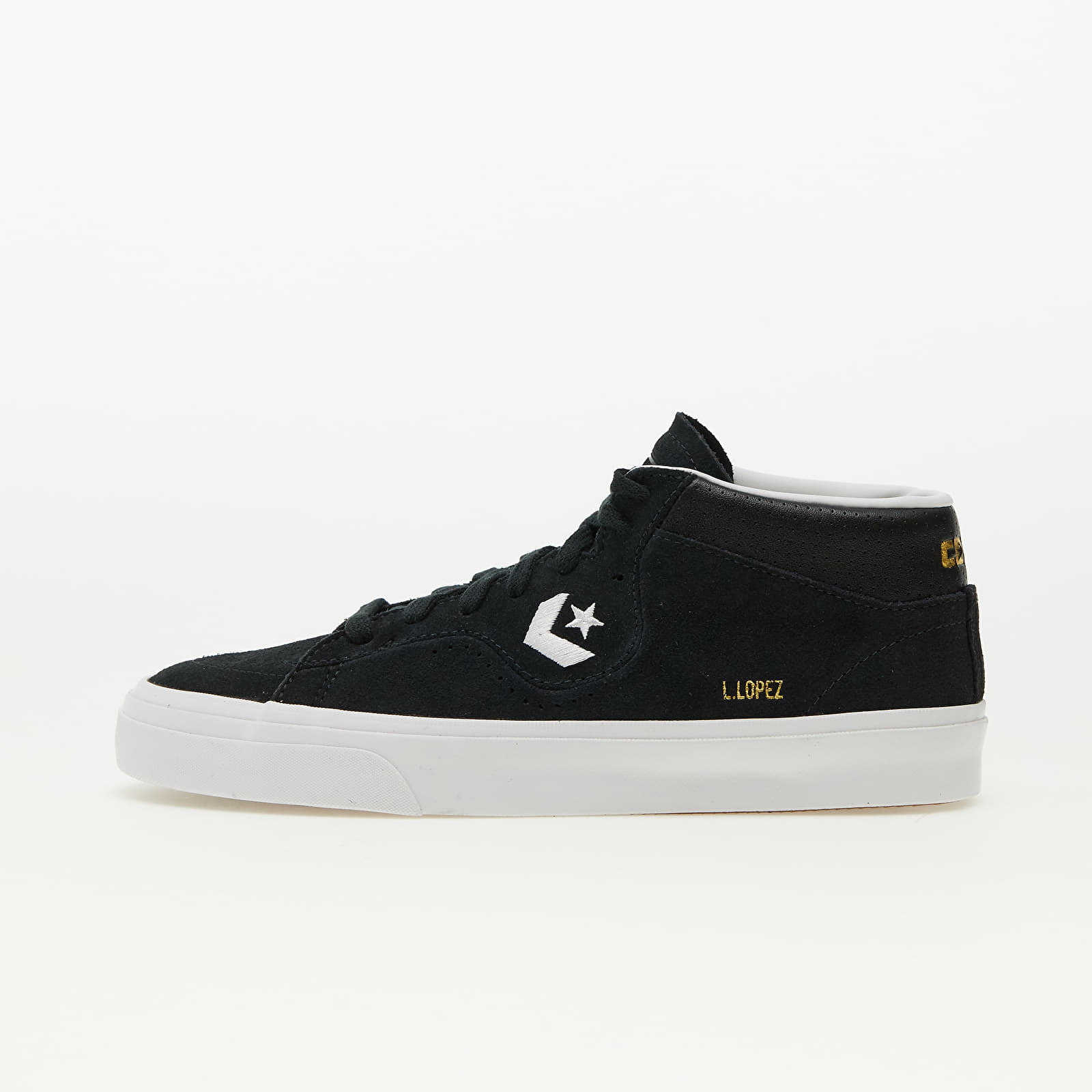 Pánské tenisky a boty Converse Cons Louie Lopez Pro Suede And Leather Black/ Black/ White