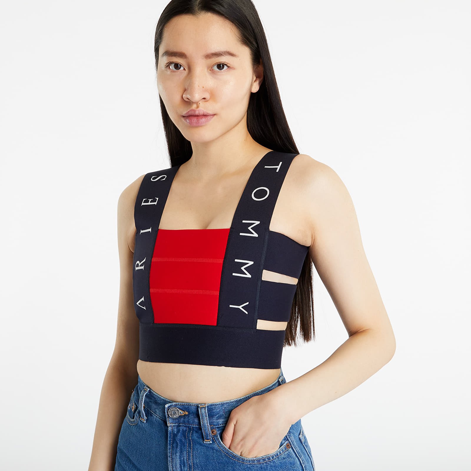 Tank Tops Tommy Jeans x Aries Flag Tape Top Desert Sky