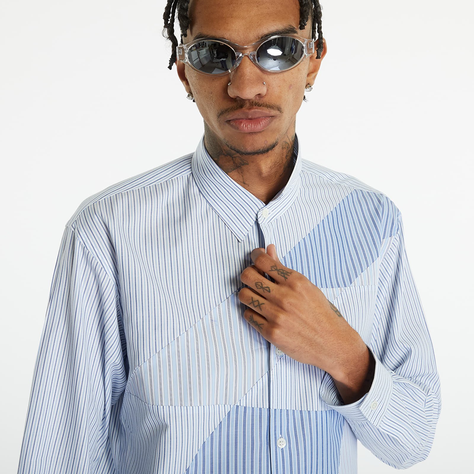 Košile Comme des Garçons SHIRT Mens Shirt Woven Stripe Mix