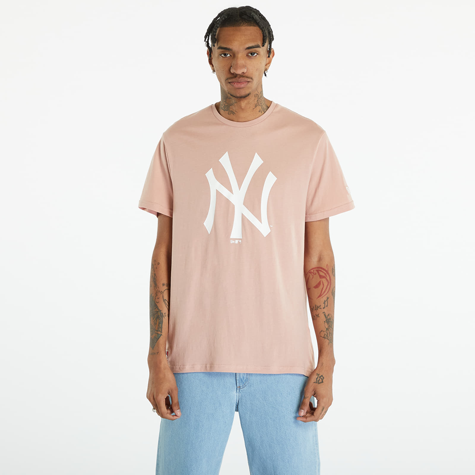 New Era League Essentials Cf Tee New York Yankees Pastel Pink