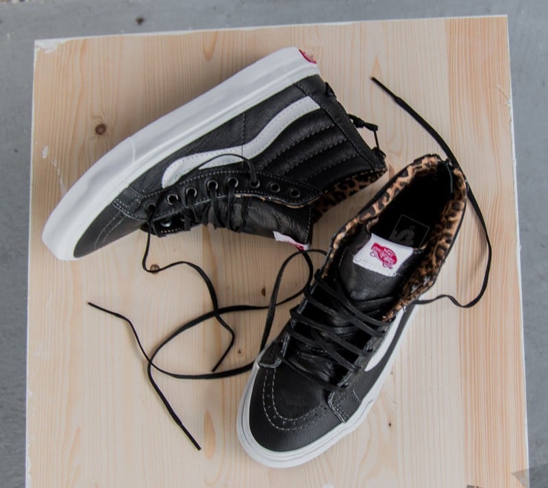 Scarpe donna Vans Sk8-Hi Slim Zip (Leather) Black/Leopard