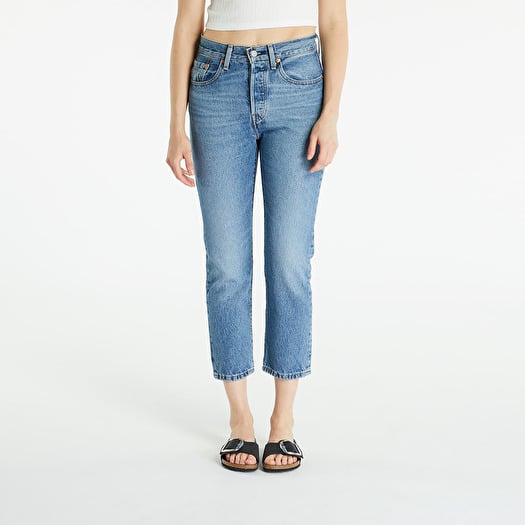 Levi's® 501® Crop Jeans Medium Indigo Worn In - Blue