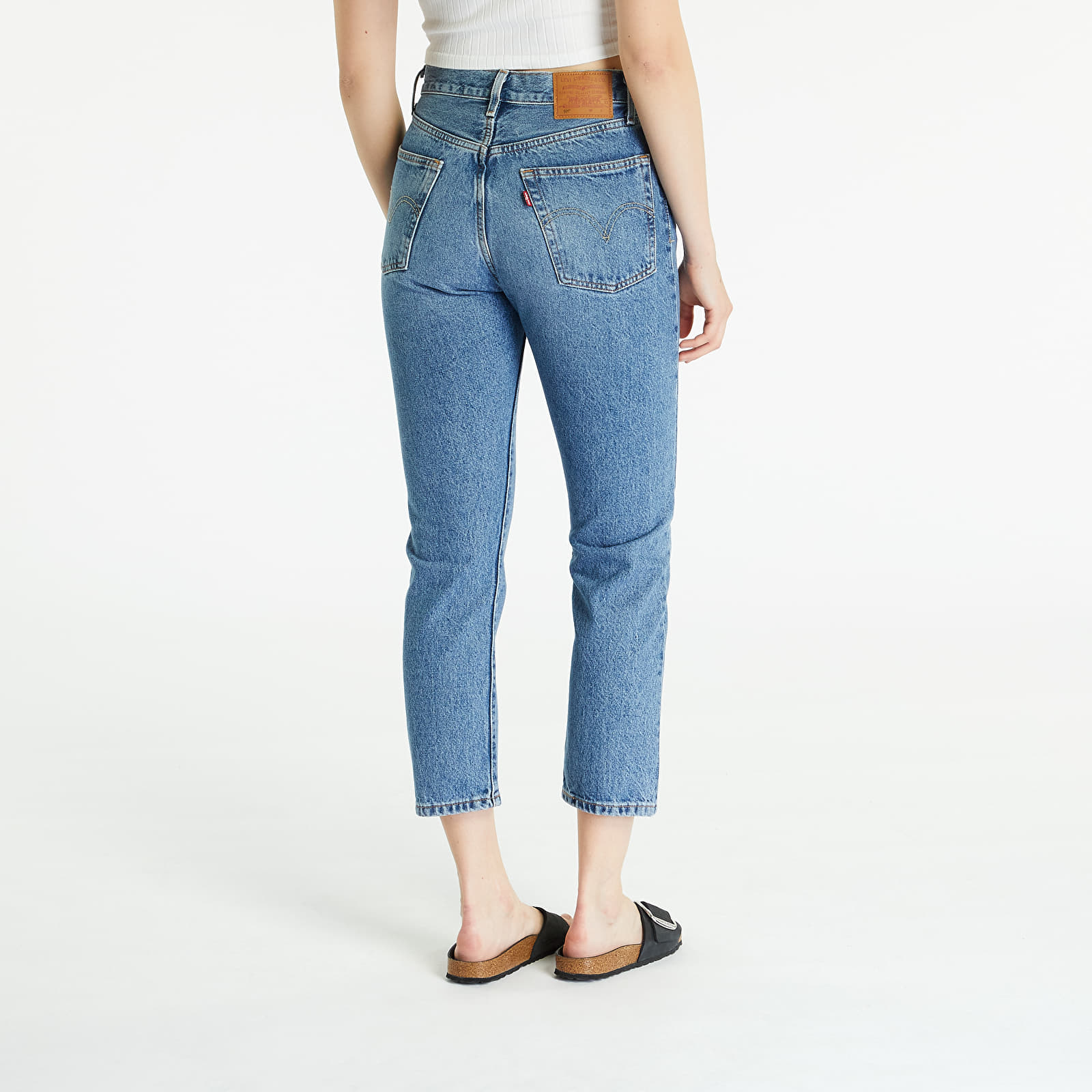 Hosen und Jeans Levi's® 501® Crop Jeans Medium Indigo Worn In - Blue