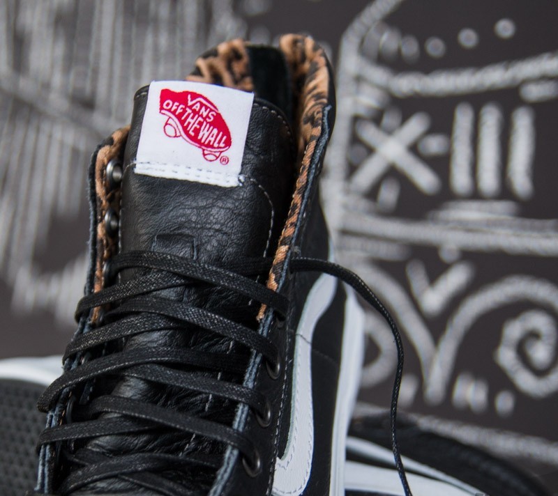 vans sk8 hi slim black leopard