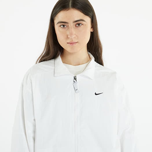 Nike jacket white deals and black