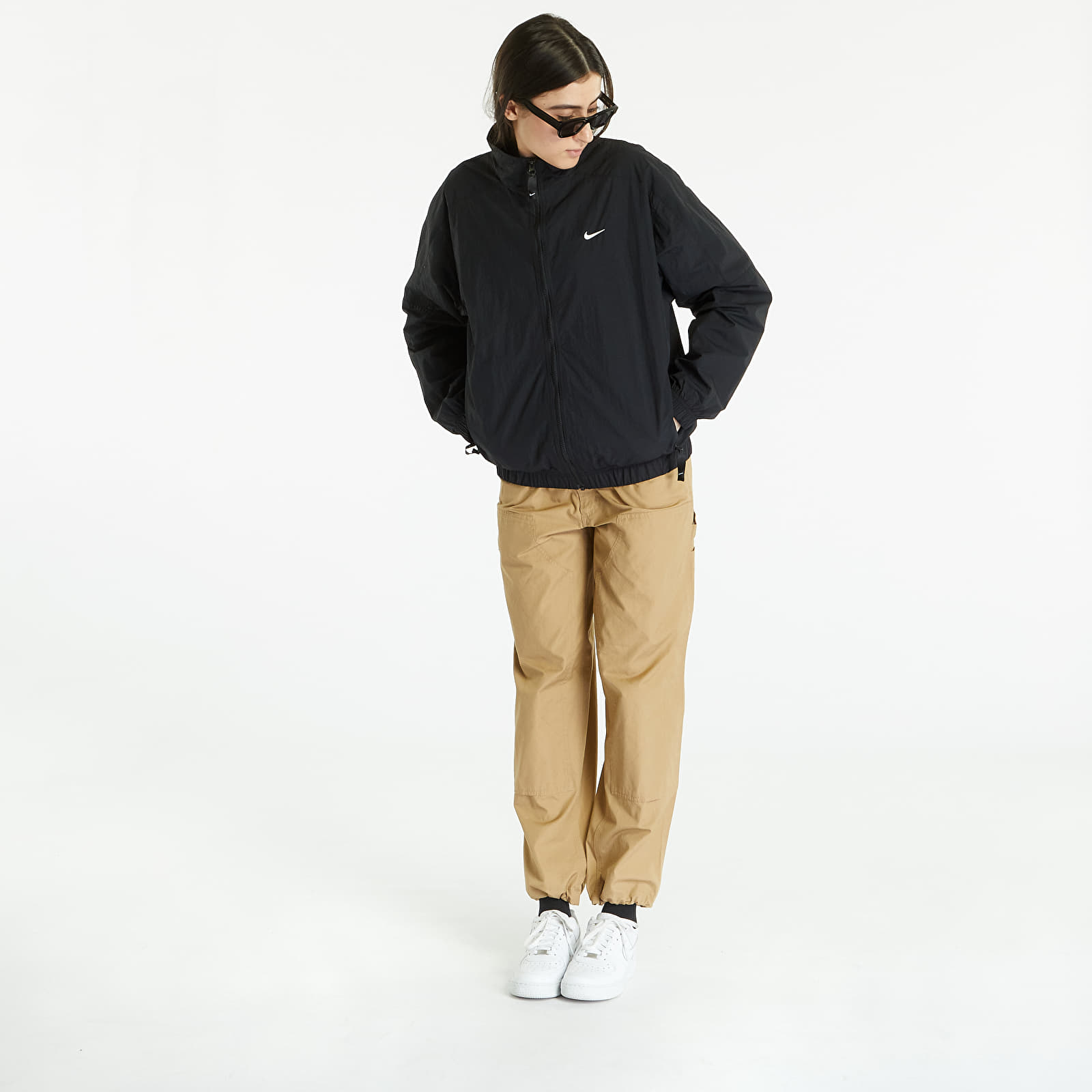 Kurtki i płaszcze Nike Sportswear Solo Swoosh Men's Track Jacket Black/ White