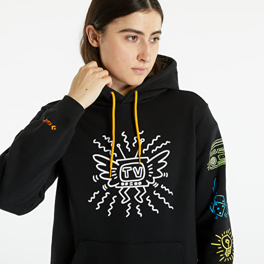 Sweatshirts | x Black Hoodie Converse Converse Haring und Footshop Fleece Sweatjacken Keith