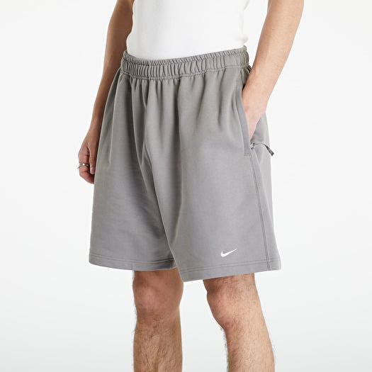 Shorts Nike Solo Swoosh Men's French Terry Shorts Flat Pewter/ White