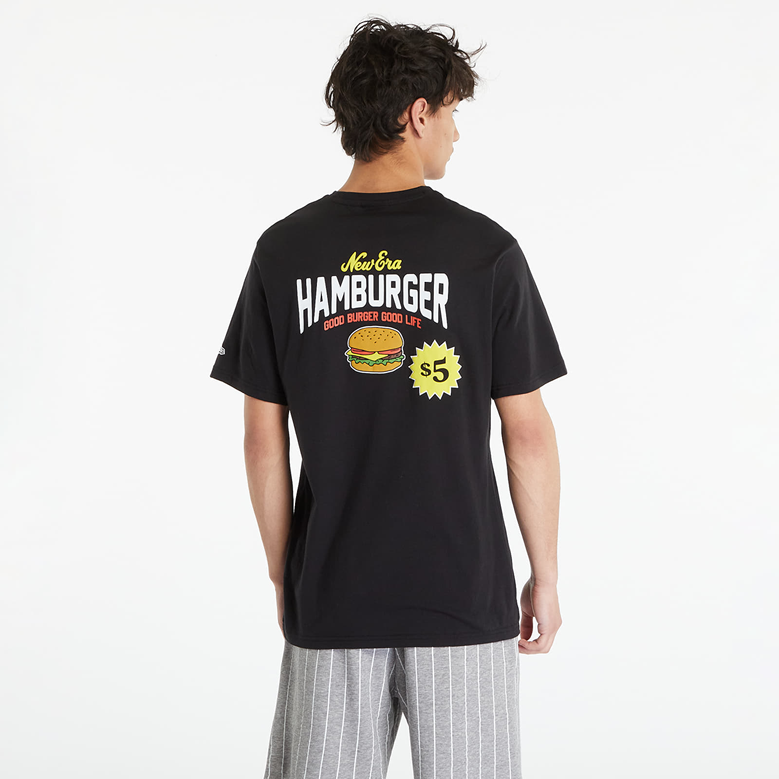 Tricouri  New Era Hamburger Graphic T-Shirt Black/ Stone