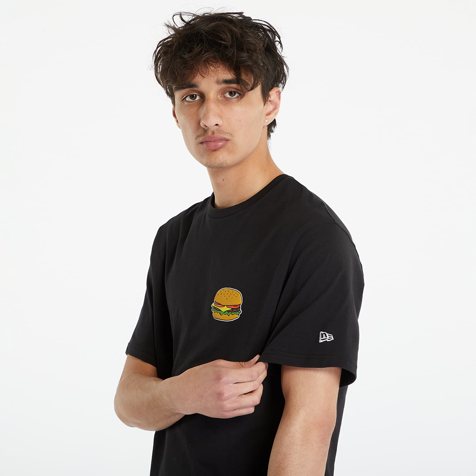 Tricouri  New Era Hamburger Graphic T-Shirt Black/ Stone