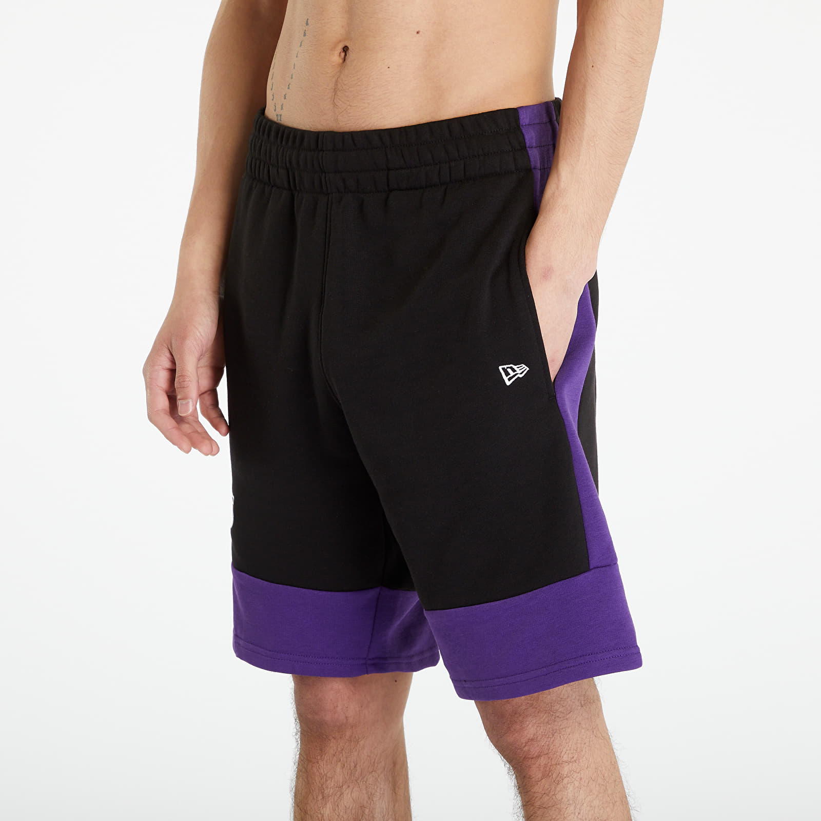 Shorts New Era Los Angeles Lakers NBA Colour Block Shorts Black/ True Purple