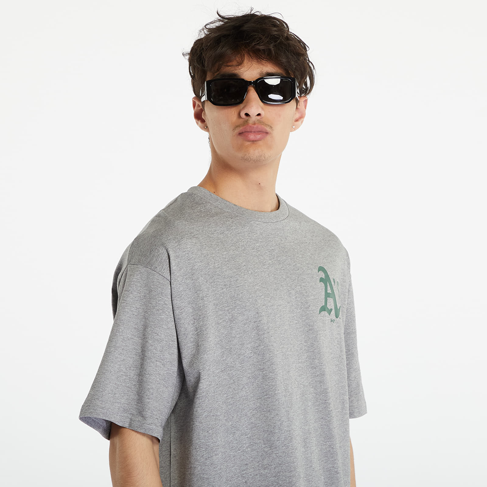 Koszulki New Era Oakland Athletics MLB Ice Cream Oversized T-Shirt Heather Gray/ Dark Green