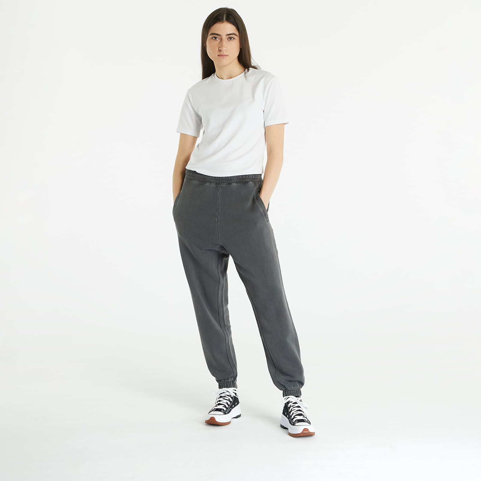 Jogger Pants Carhartt WIP Nelson Sweat Pant Black Garment Dyed Footshop