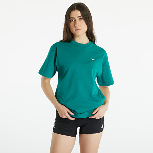 T shirts Nike Sportswear Solo Swoosh Ss Knit Top Mystic Green White Footshop