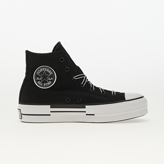 Ženski čevlji Converse Chuck Taylor All Star Lift Platform Outline Sketch  Black/ White/ Black | Footshop