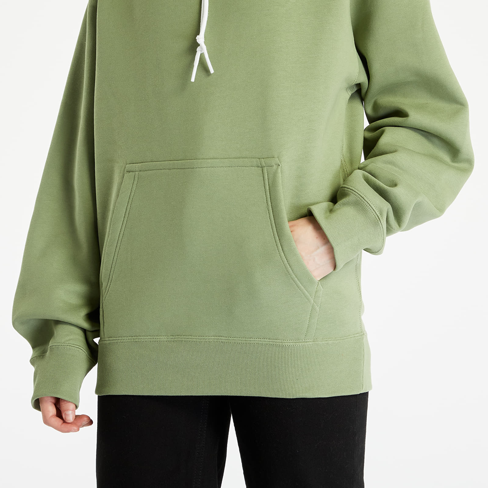 Hoodies and sweatshirts  Nike Solo Swoosh Men's Fleece Pullover Hoodie Oil Green/ White