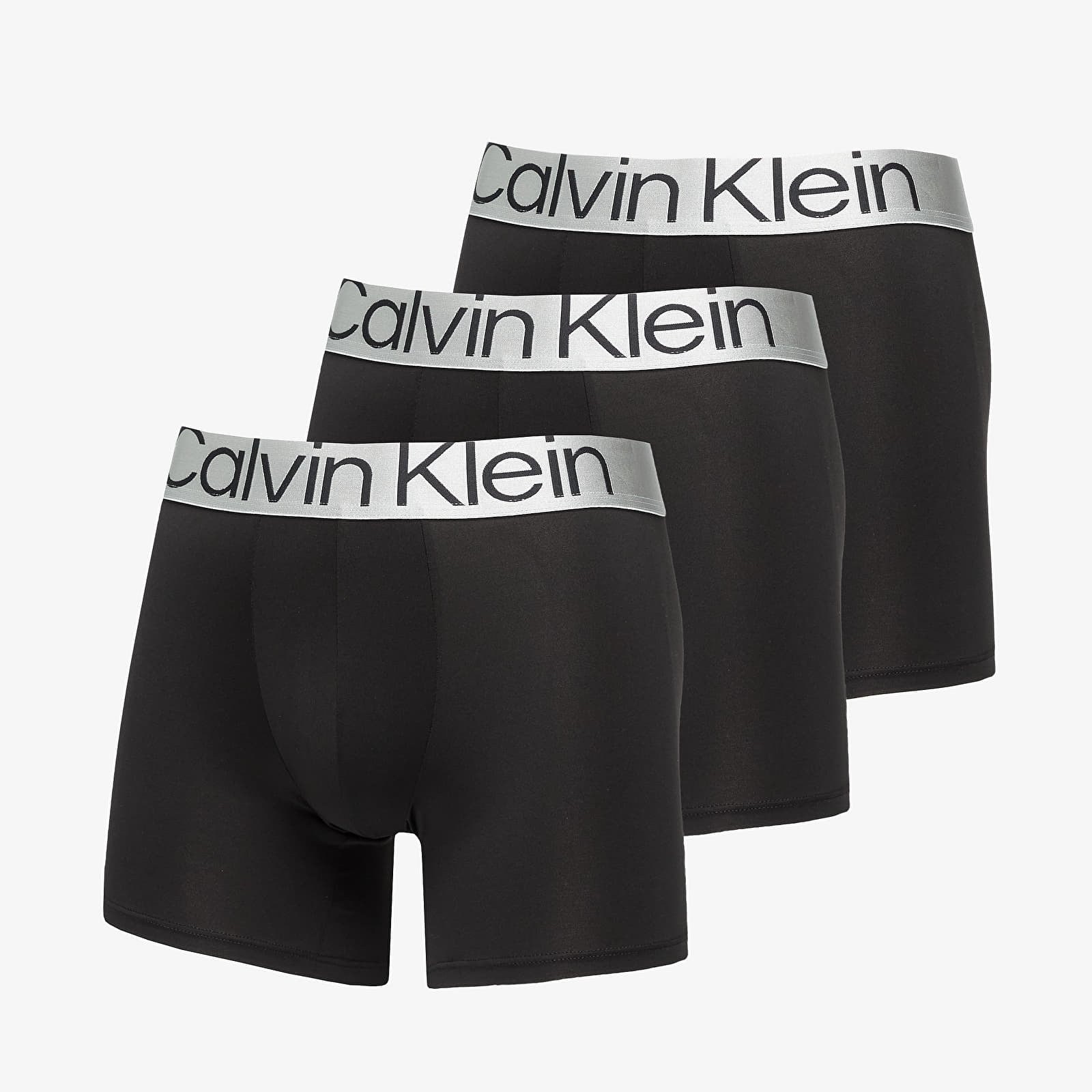 Levně Calvin Klein Reconsidered Steel Microfiber Boxer Brief 3 Pack Black
