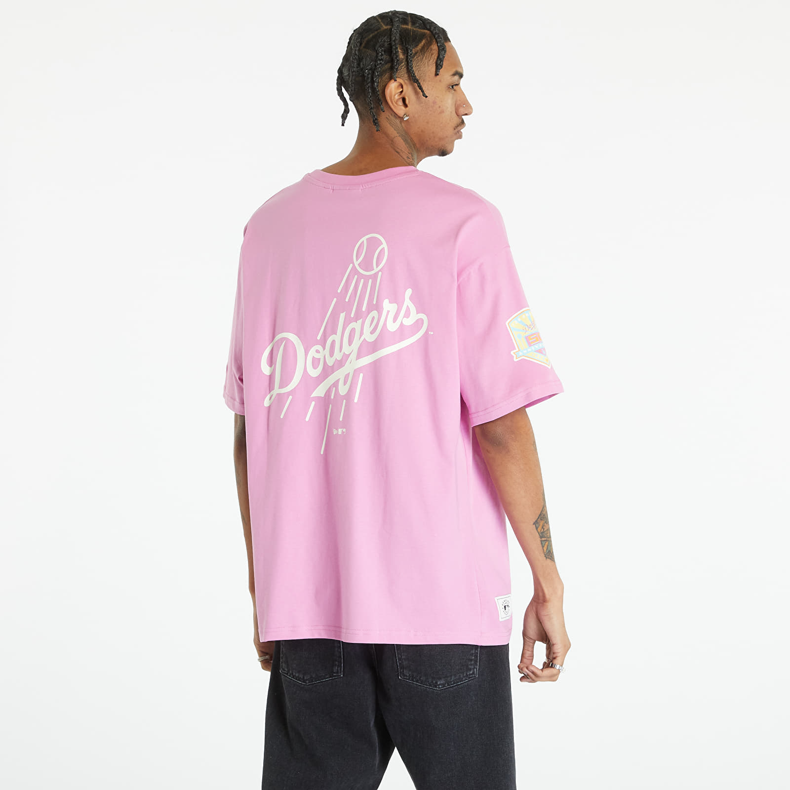 T-shirts New Era Los Angeles Dodgers MLB Pastel Oversized T-Shirt UNISEX Wild Rose/ Off White