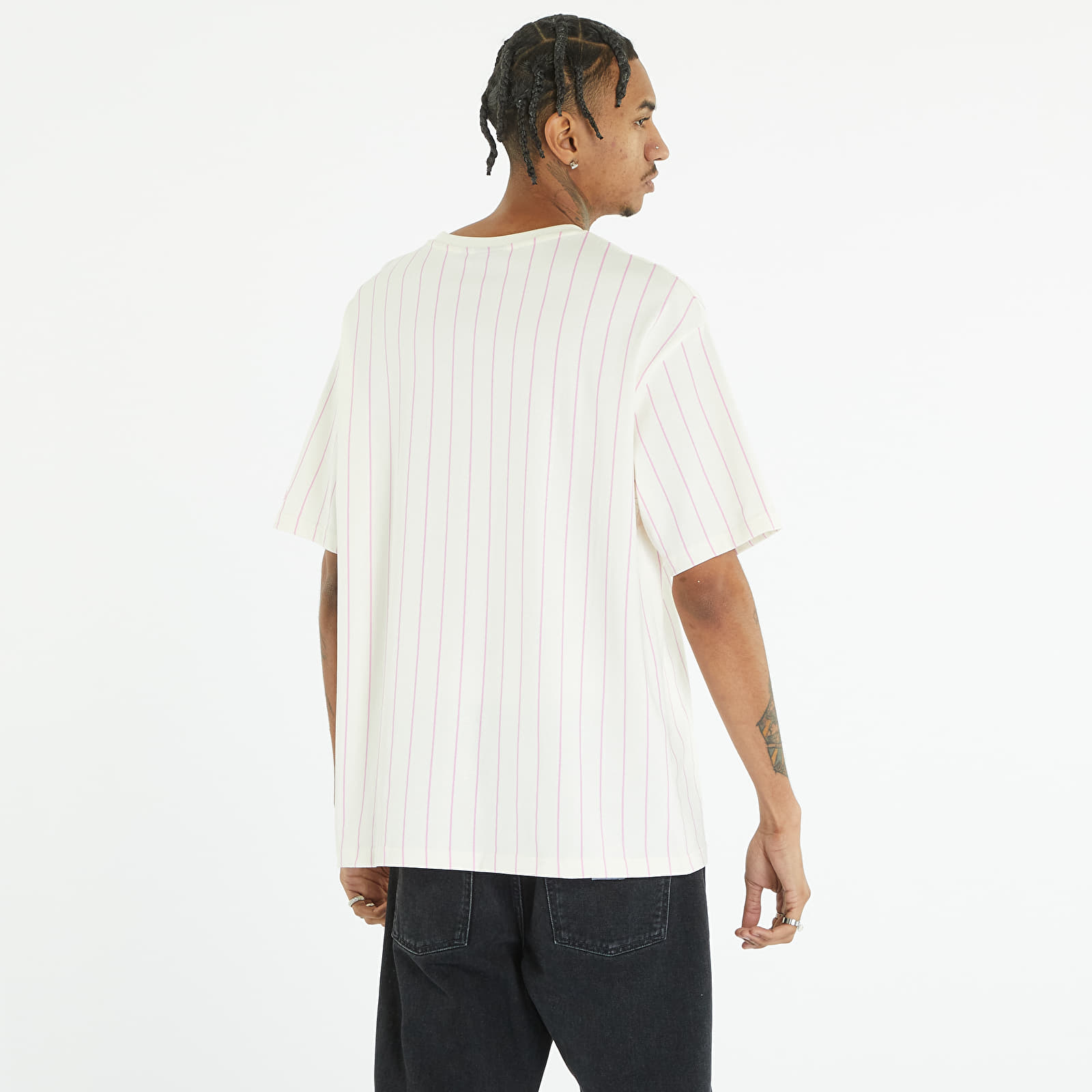 T-Shirts New Era Pinstripe Oversized T-Shirt UNISEX Off White/ Wild Rose