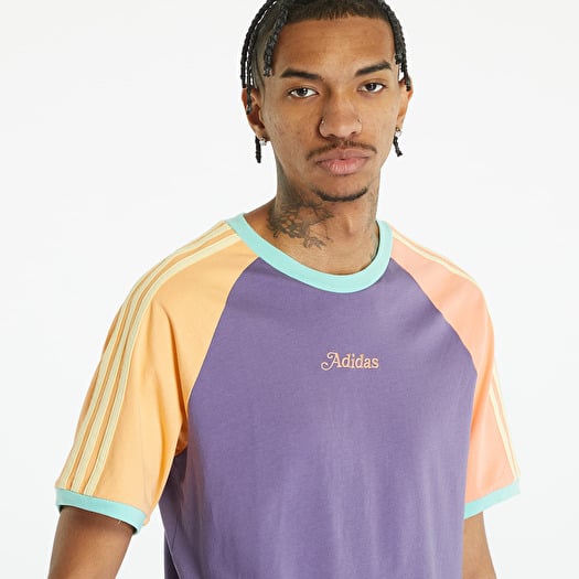 T shirts adidas Raglan Short Sleeve Tee Purple Footshop