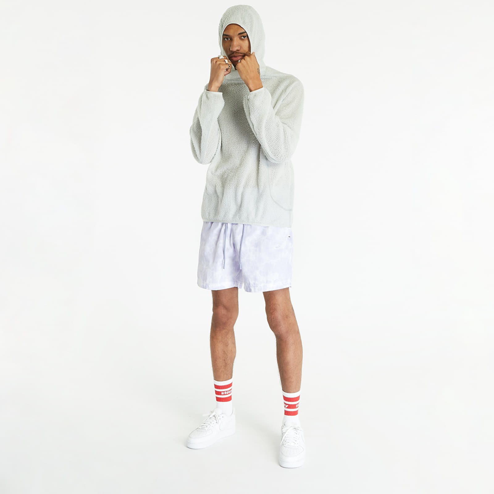 Hoodies en truien Nike ACG "Wolf Lichen Caps" Men's Mid-layer Top Light Silver/ Speed Yellow/ Summit White