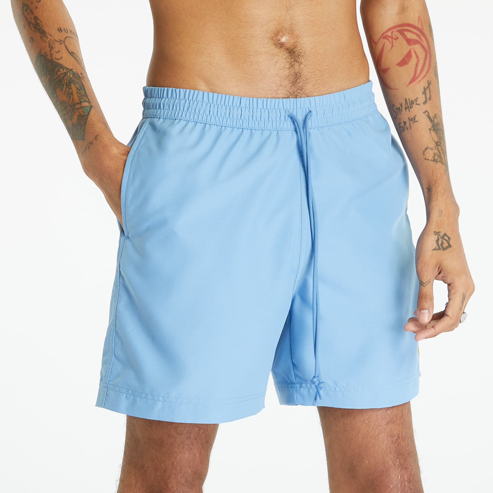 Costum de baie Carhartt WIP Chase Swim Trunks Piscine/ Gold 
