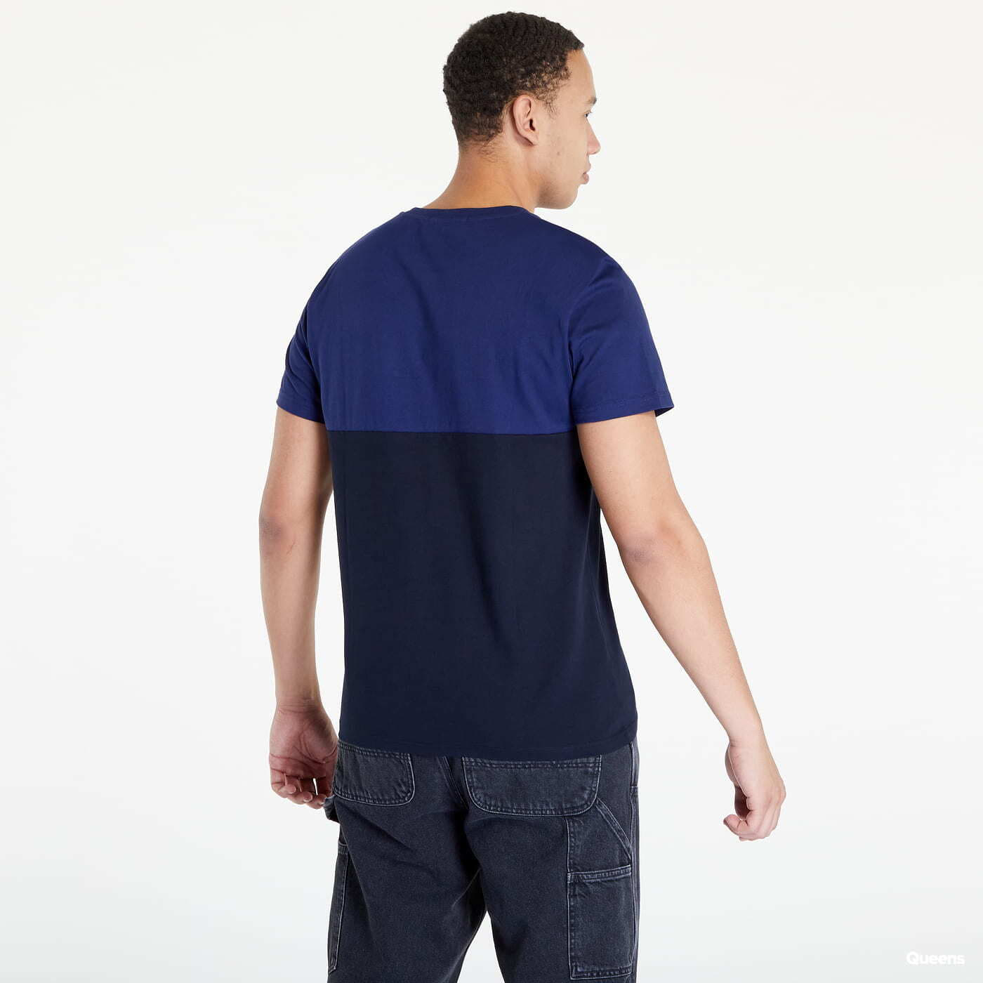 Тениски FRED PERRY Colour Block T-Shirt Navy