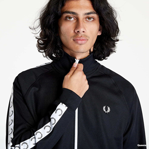 Sweatshirt FRED PERRY Taped Track Jacket Black