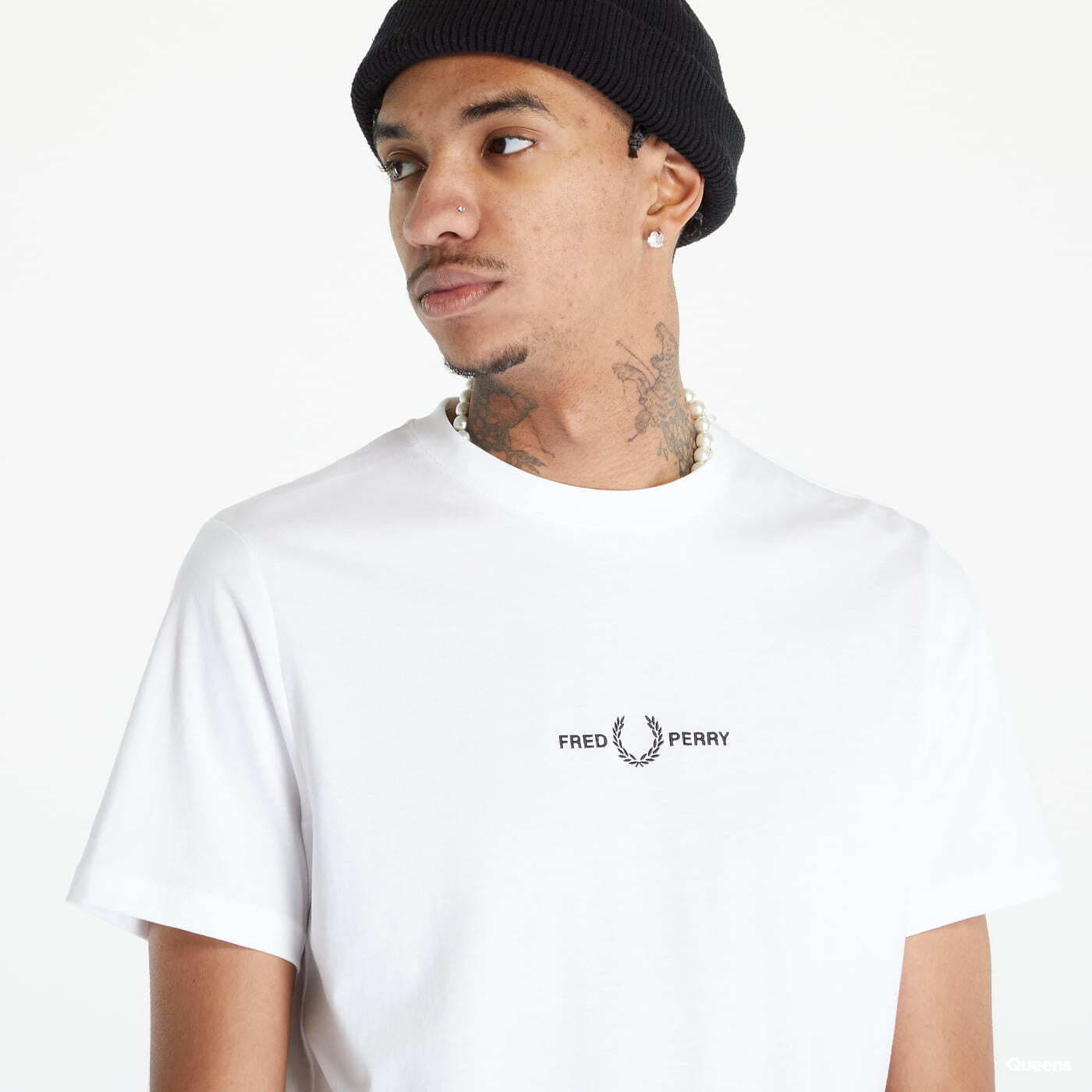T-shirts FRED PERRY Embroidered T-Shirt White