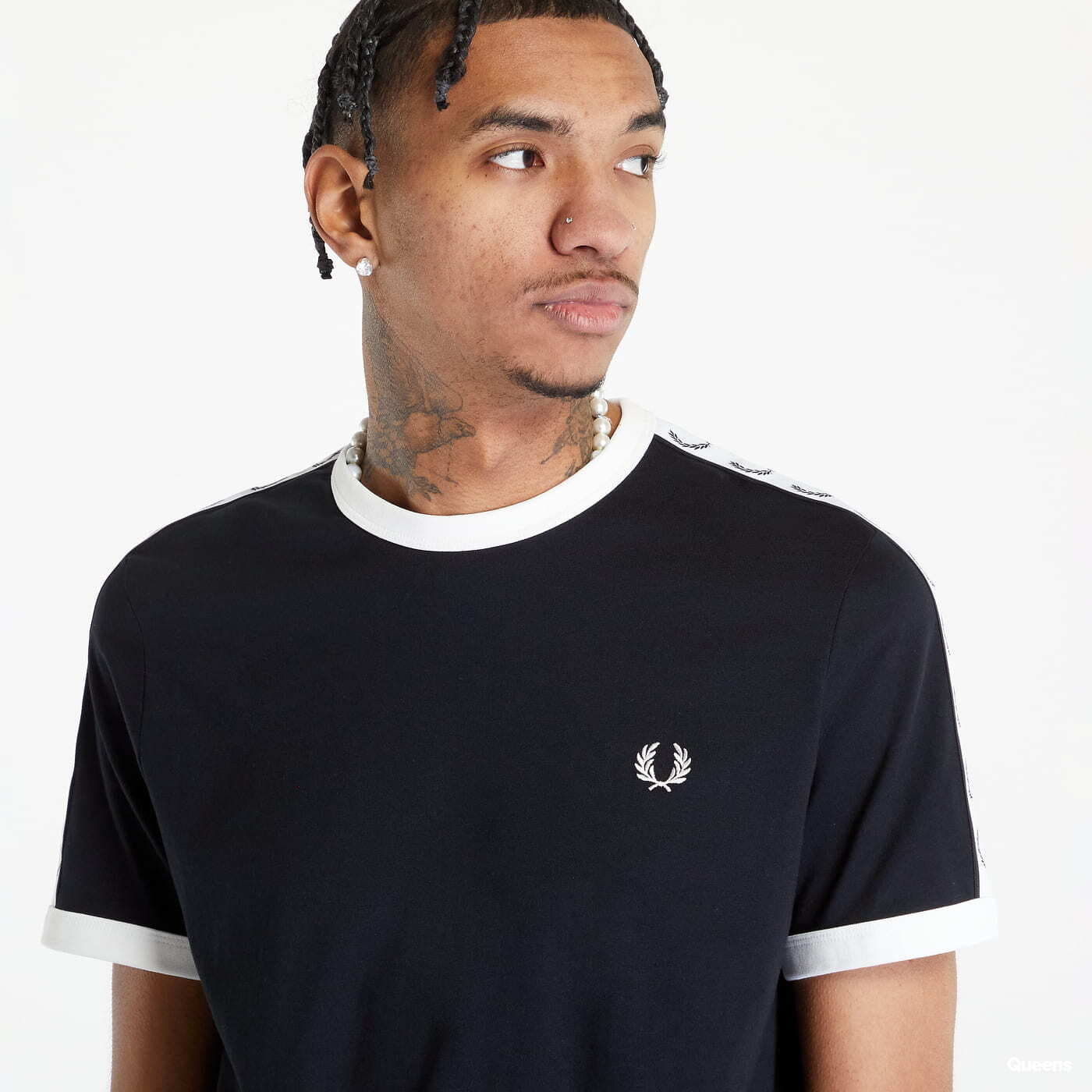 T-Shirts FRED PERRY Taped Ringer T-shirt Black