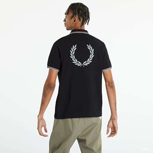 FRED PERRY Back Graphic Polo Shirt Black | Footshop