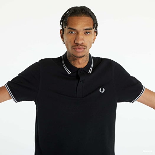 T shirts FRED PERRY Back Graphic Polo Shirt Black Footshop