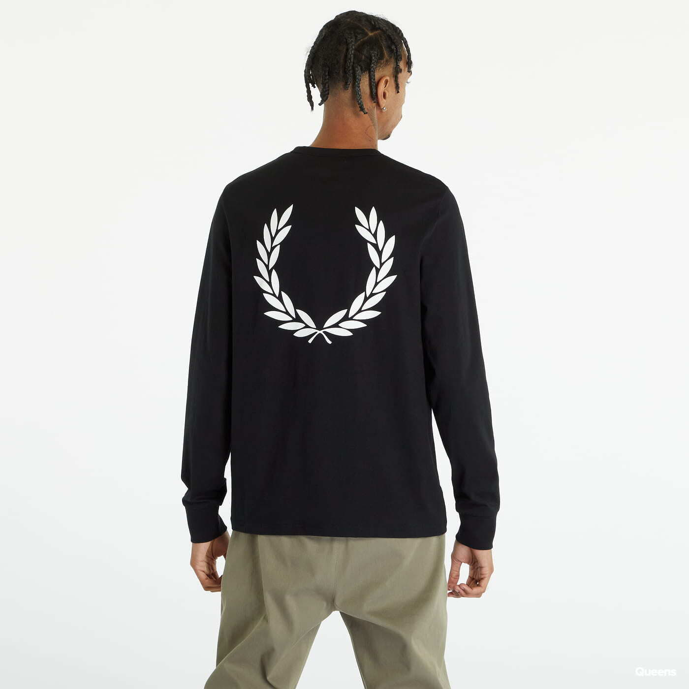 T-särgid FRED PERRY Graphic Branding LS T-shirt Black