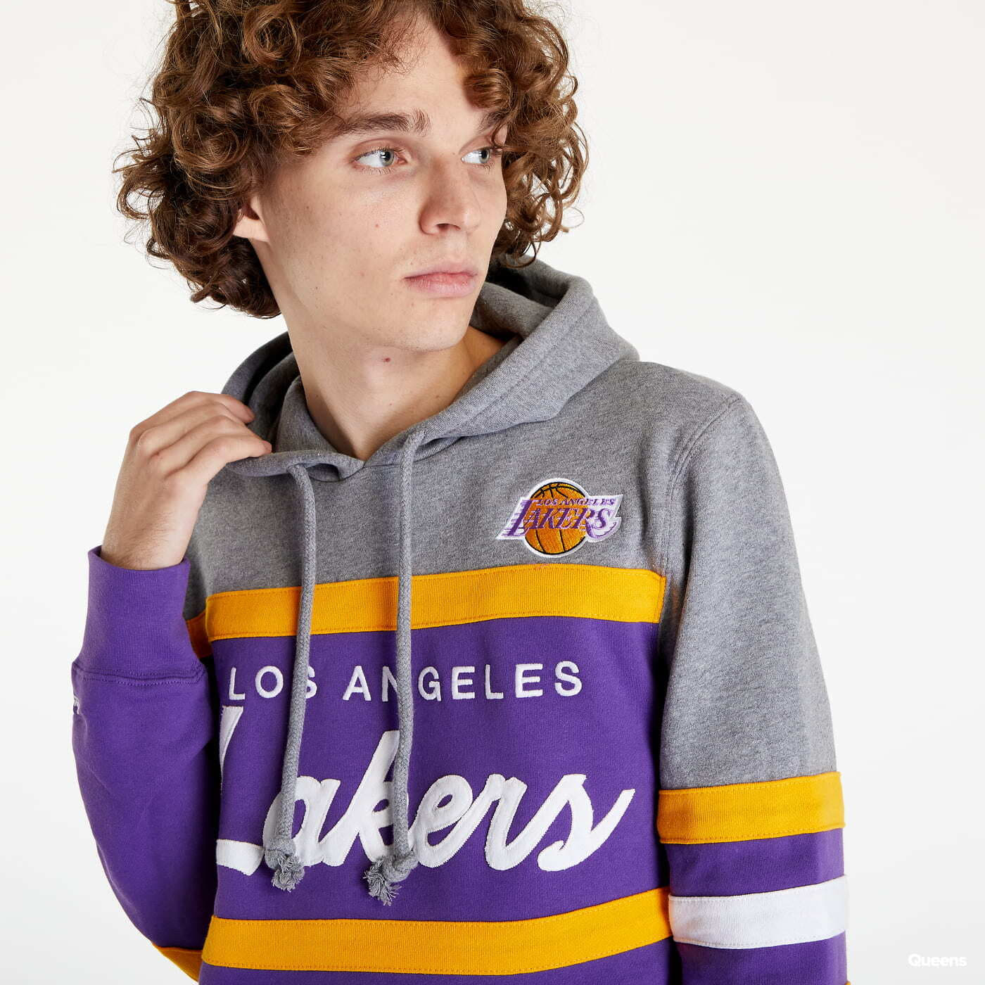 Lakers hoodie mitchell and ness on sale