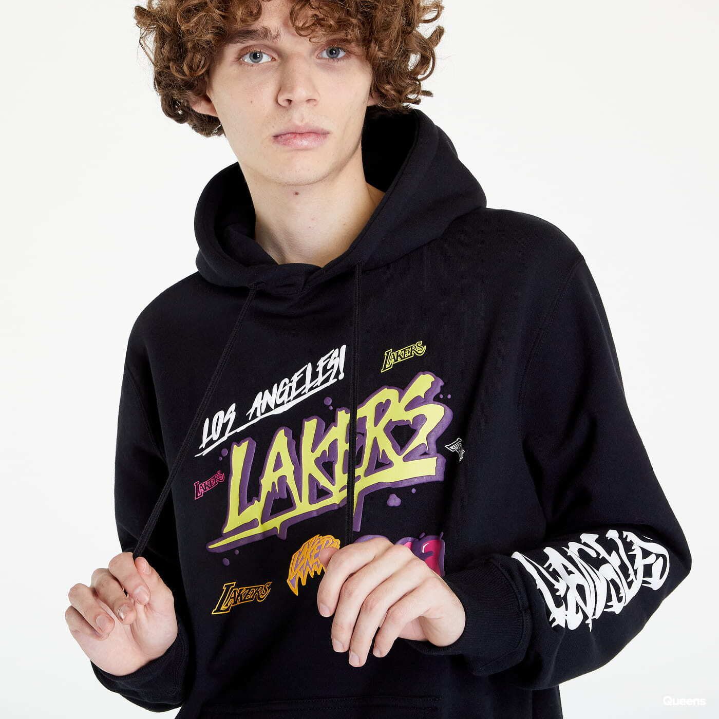 Mikinas ar kapuci un sporta krekli Mitchell & Ness Slap Sticker Hoodie Black