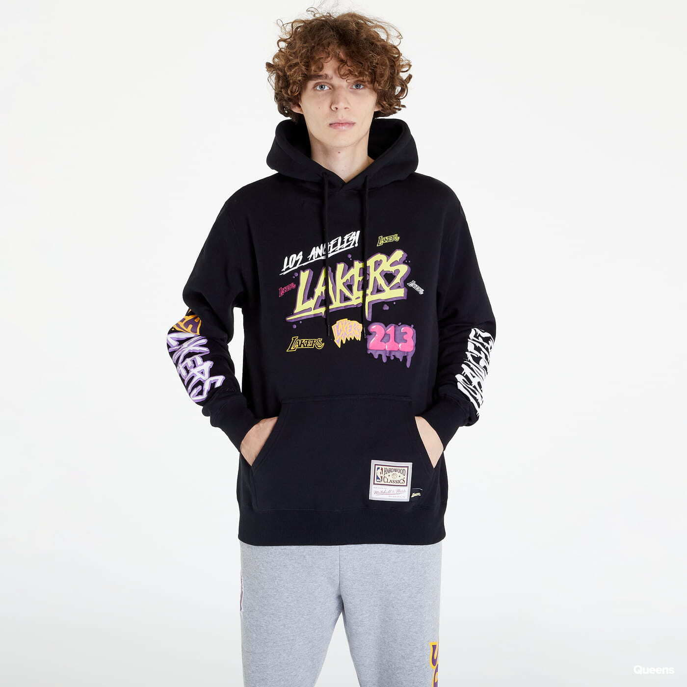 Mikinas ar kapuci un sporta krekli Mitchell & Ness Slap Sticker Hoodie Black