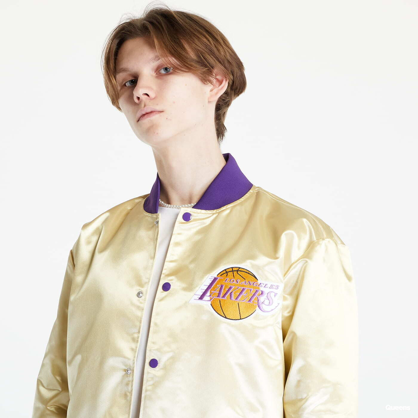 Bombery Mitchell & Ness Fashion LW Satin Jacket Light Gold