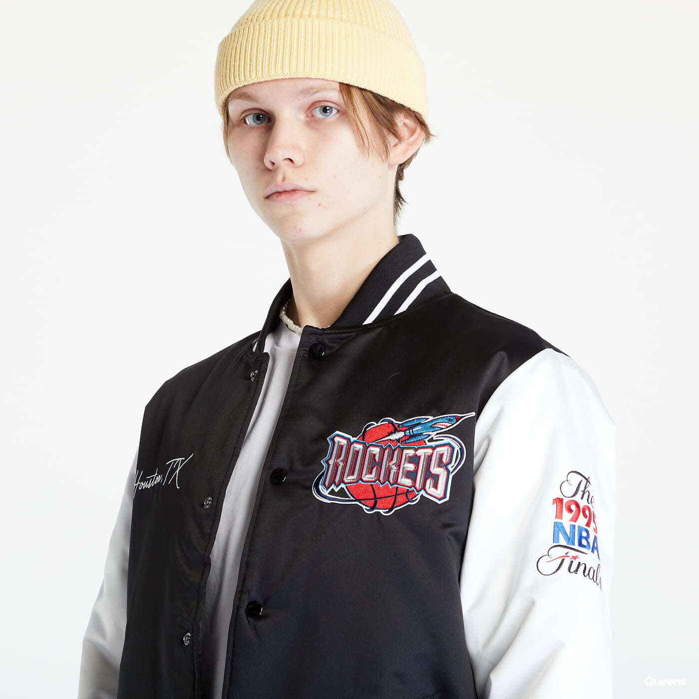 Jackets Mitchell Ness Team Origins Varsity Satin Houston Rockets