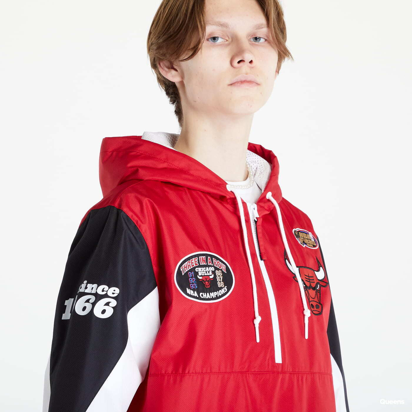 Jackets Mitchell & Ness NBA Team Origins Pullover Anorak Red