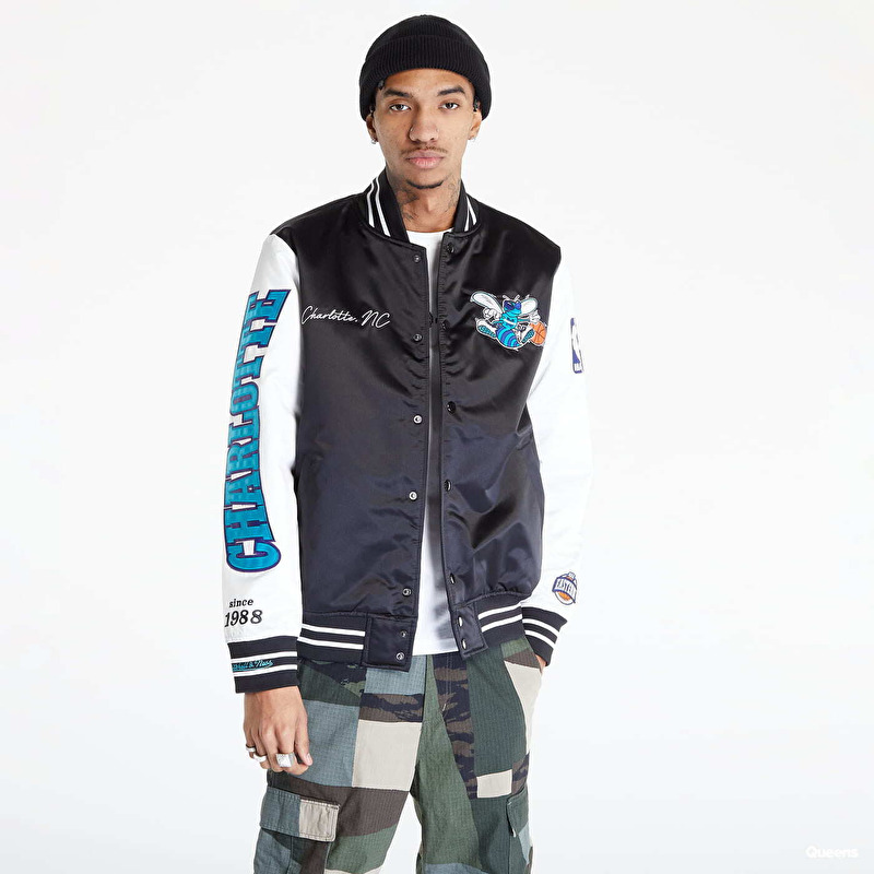 Mitchell & Ness Team Origins Varsity Satin Charlotte Hornets