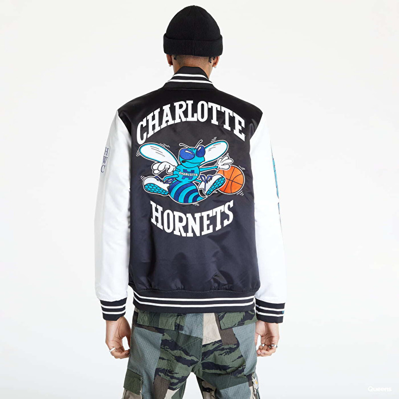 Mitchell & Ness Team Origins Varsity Satin Charlotte Hornets