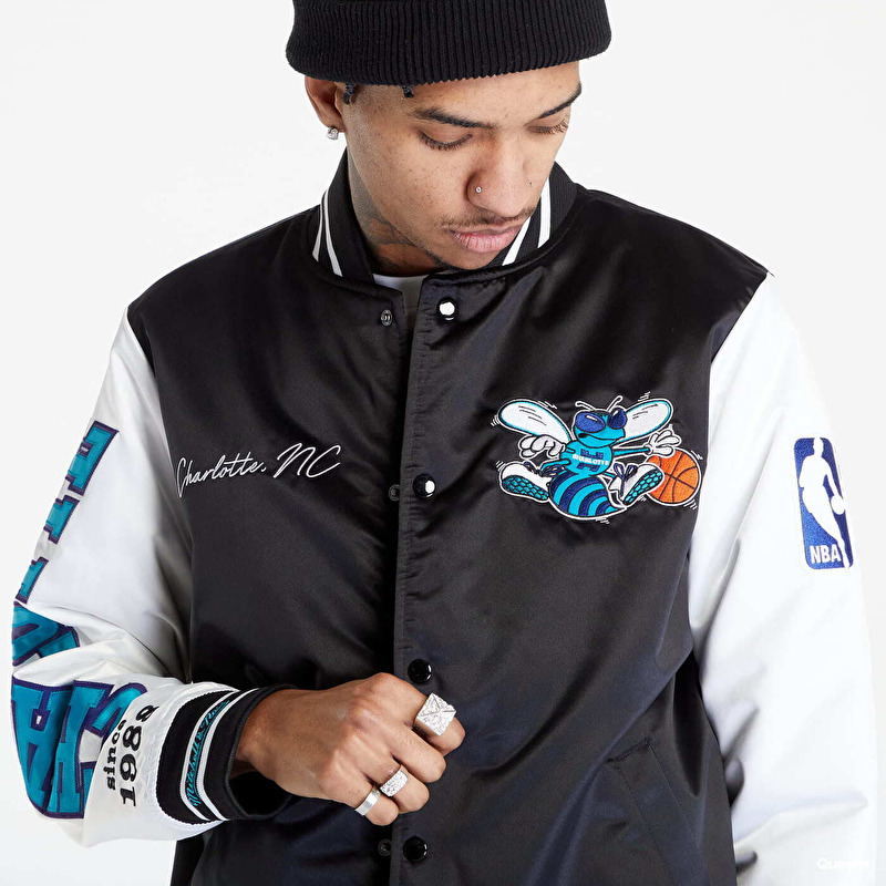 Mitchell & Ness Team Origins Varsity Satin Charlotte Hornets