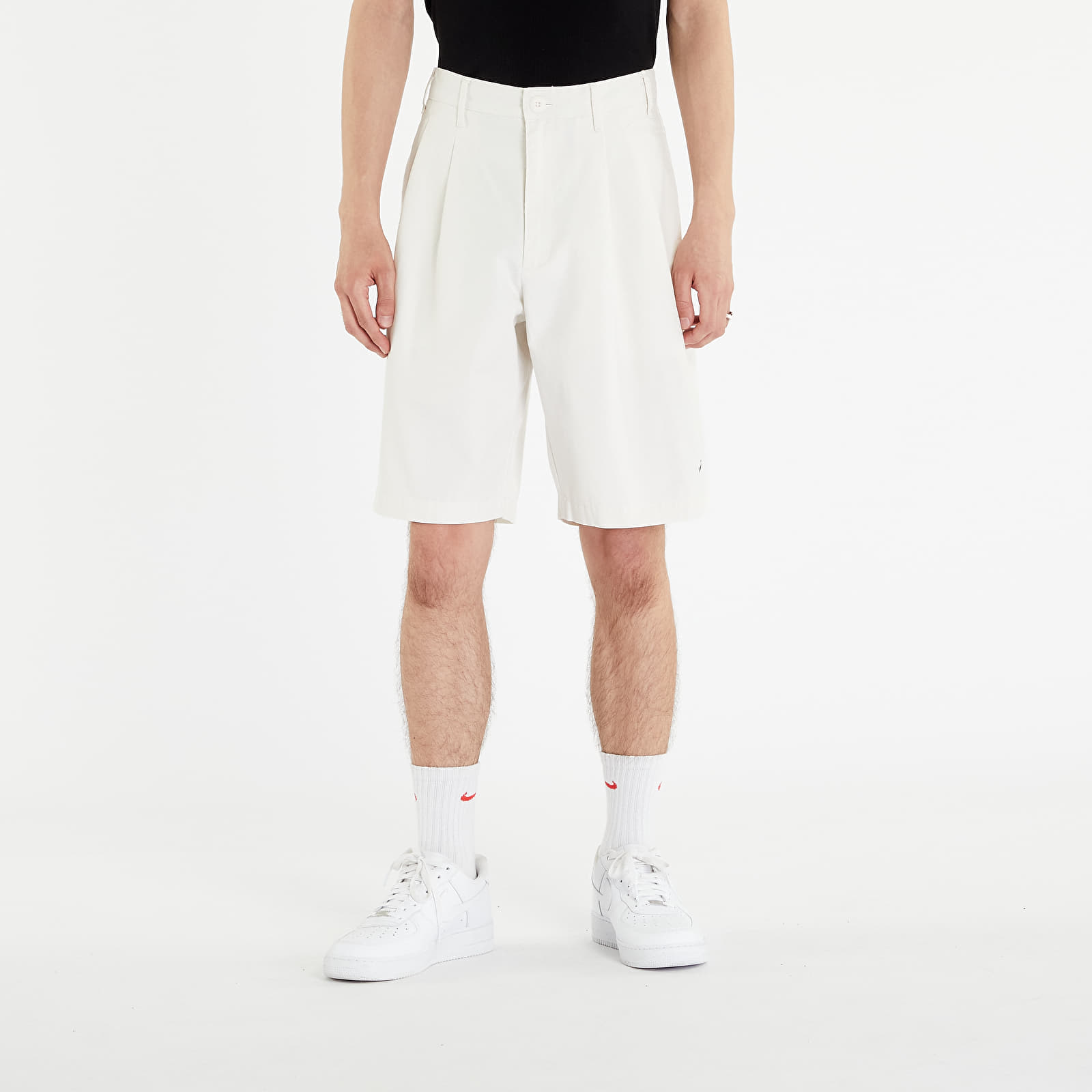 Pantaloni scurți Nike Life Men's Pleated Chino Shorts Phantom/ Black