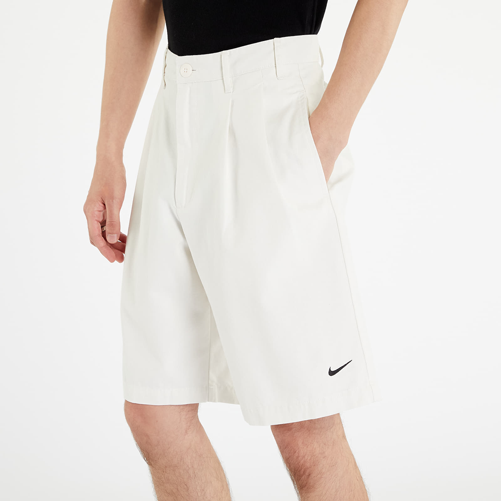 Pantaloni scurți Nike Life Men's Pleated Chino Shorts Phantom/ Black