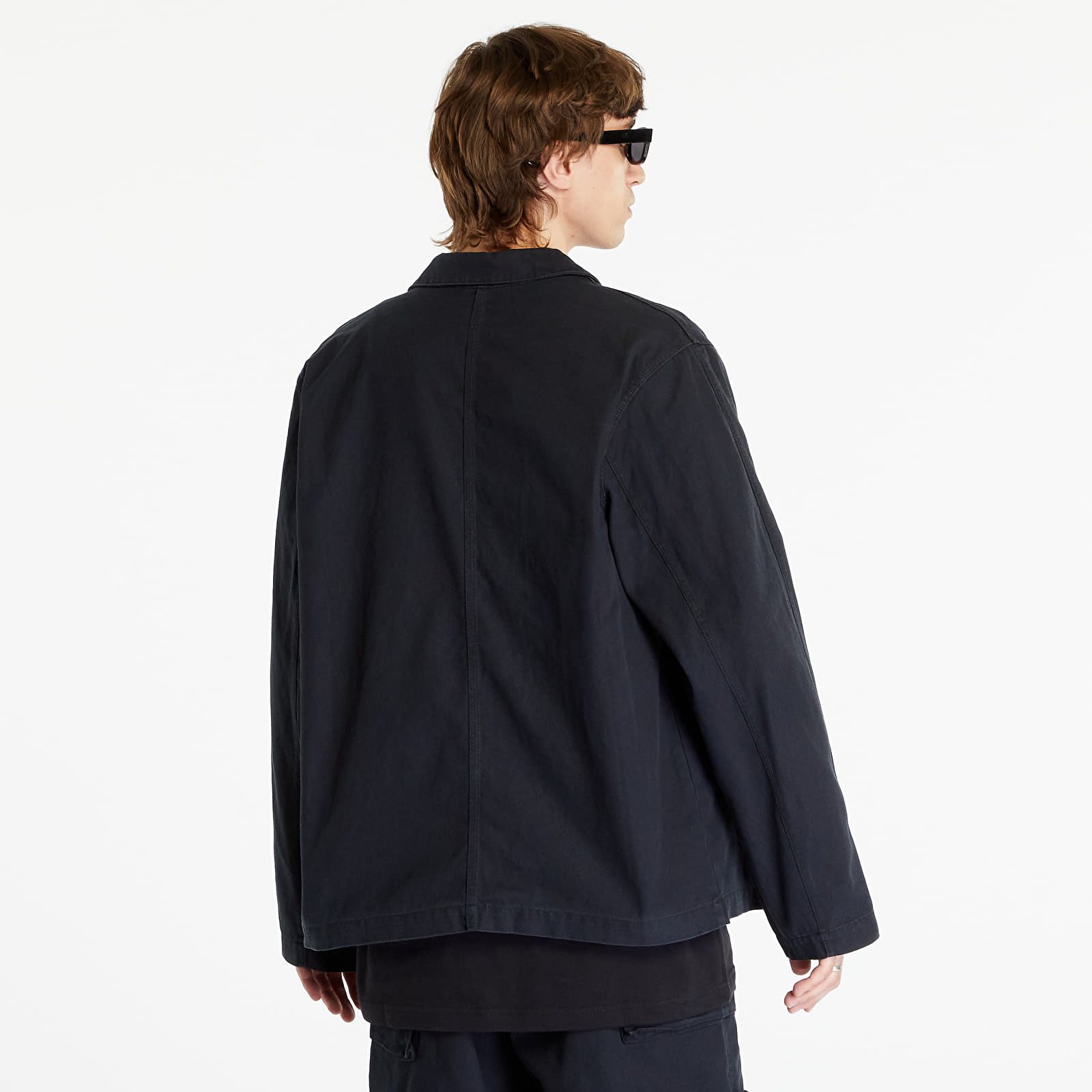 Dzsekik Nike Life Men's Unlined Chore Coat Black/ White