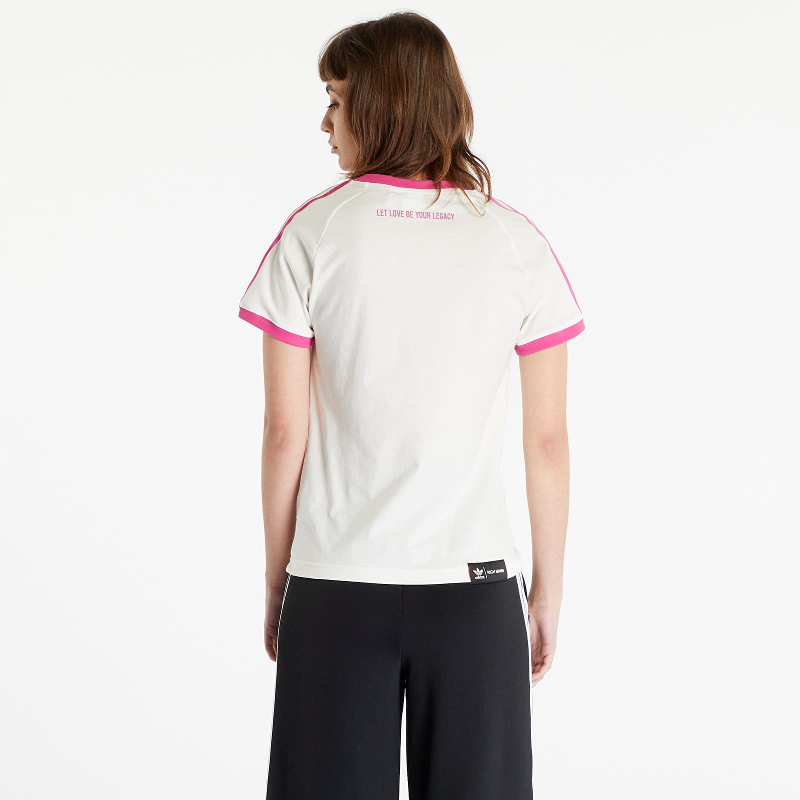 Majice T-shirt adidas Originals x RICH MNISI Pride 3-Stripes Tee Off White