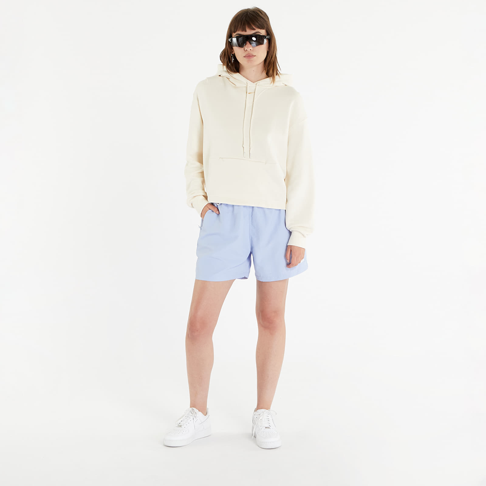 Mikiny Nike Sportswear Modern Fleece Women's Oversized French Terry Hoodie Pure/ Sesame