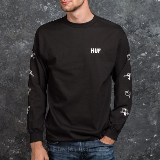 T-shirts HUF x Pink Panther Longsleeve Heads Tee Black (TS75307